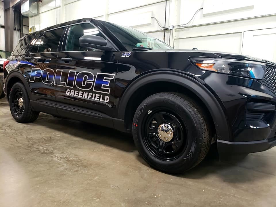 Greenfield Police SUV graphics by Custom Finishes